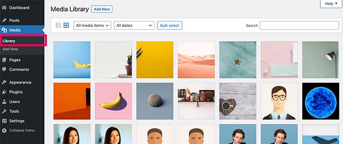 WordPressメディアライブラリ WordPress media library