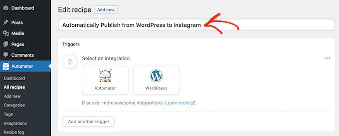Crearea unei rețete pentru a posta automat pe Instagram Creating a recipe to automatically post to Instagram