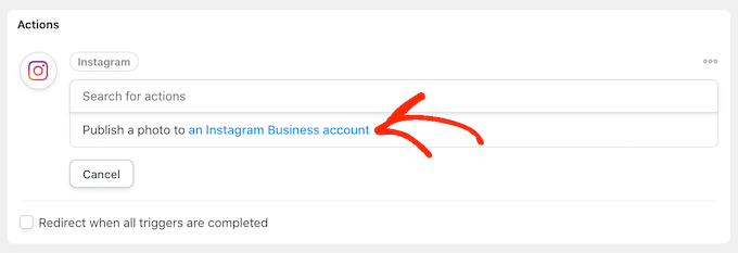 Publicați automat o fotografie pe Instagram Automatically publish a photo to Instagram