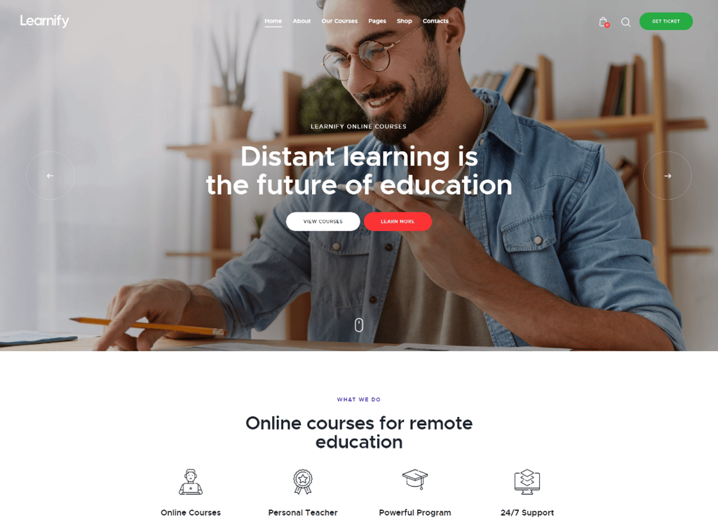 Pelajari | Tema WordPress Kursus Pendidikan Online