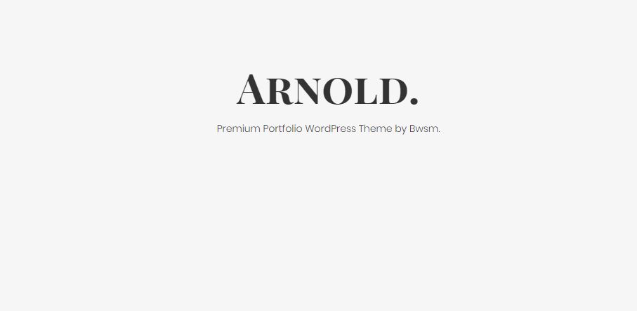 Temas minimalistas do Arnold WordPress