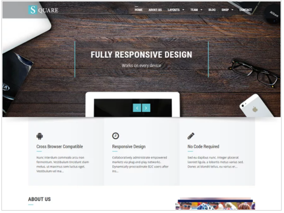 Temas wordpress quadrados minimalistas