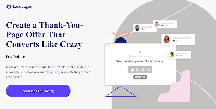 더 많은 리드를 생성하는 방법 - 리드 페이지와 같은 실제 가치 제공 An example of an effective landing page that offers value to the consumer from Leadpages.