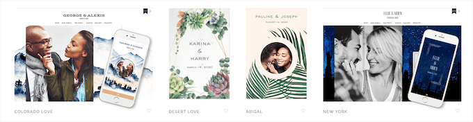 Szablony ślubne Appy Couple Appy Couple wedding templates