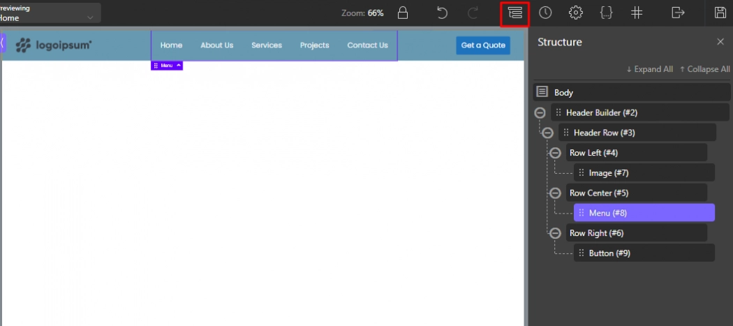 كيفية إضافة قالب رأس في Oxygen Builder - خطوة بخطوة 7 How To Add Header Template In Oxygen Builder - Step By Step 1