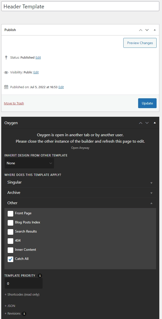 كيفية إضافة قالب رأس في Oxygen Builder - خطوة بخطوة 9 make reusable header