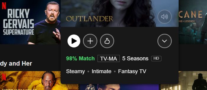 صورة لصفحة Netflix الرئيسية.