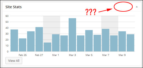 Panneau d'informations sur les statistiques du site.