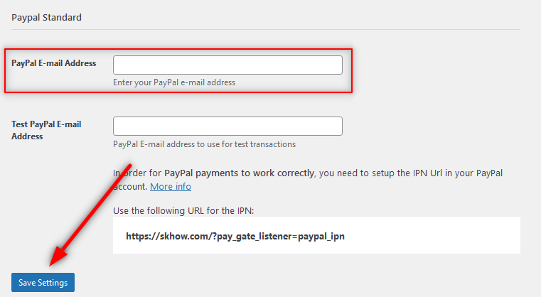 PayPal bilgilerinizi girin