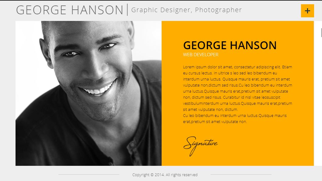 อาชีพ Onepage CV Resume WordPress Theme