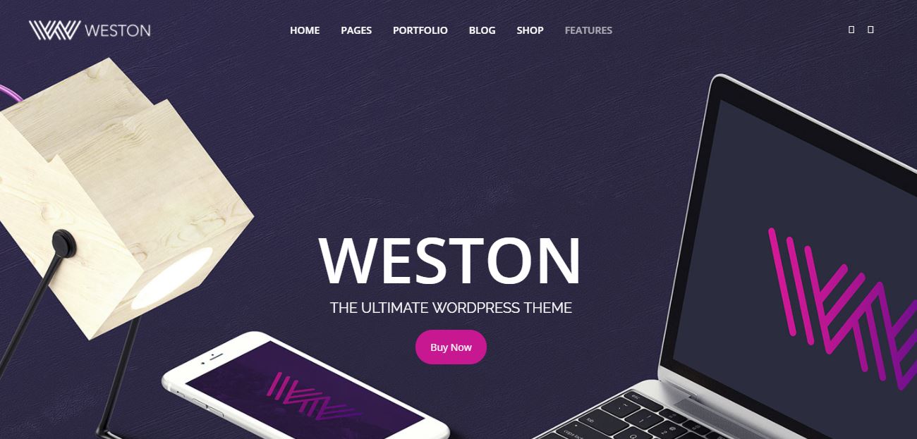 Tema WordPress Weston para artistas