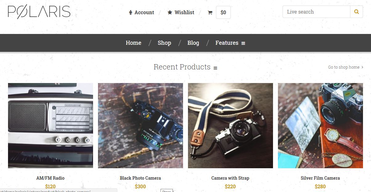 Tema de moda Polaris wordpress