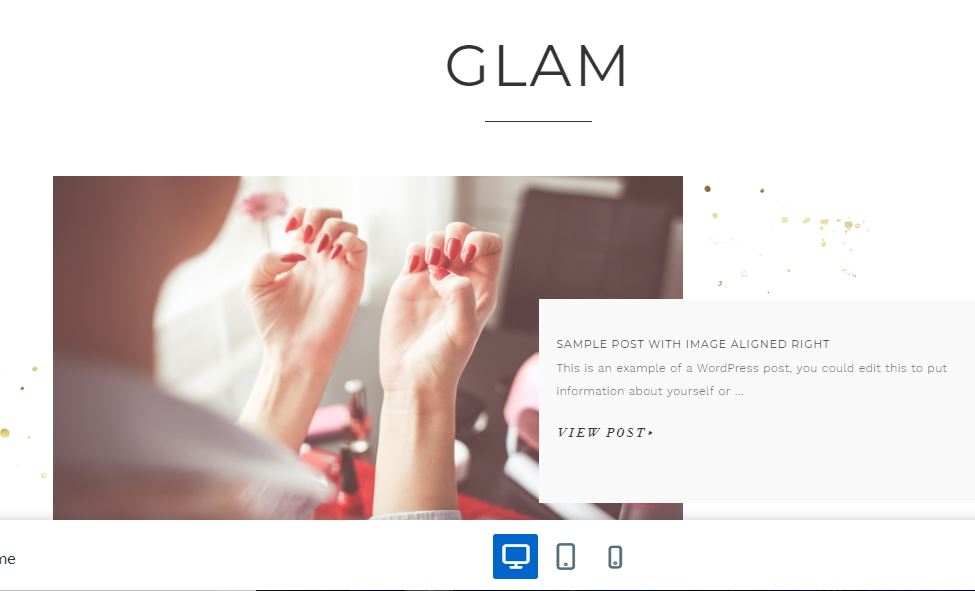 Teme pentru blogul de modă Glam Pro