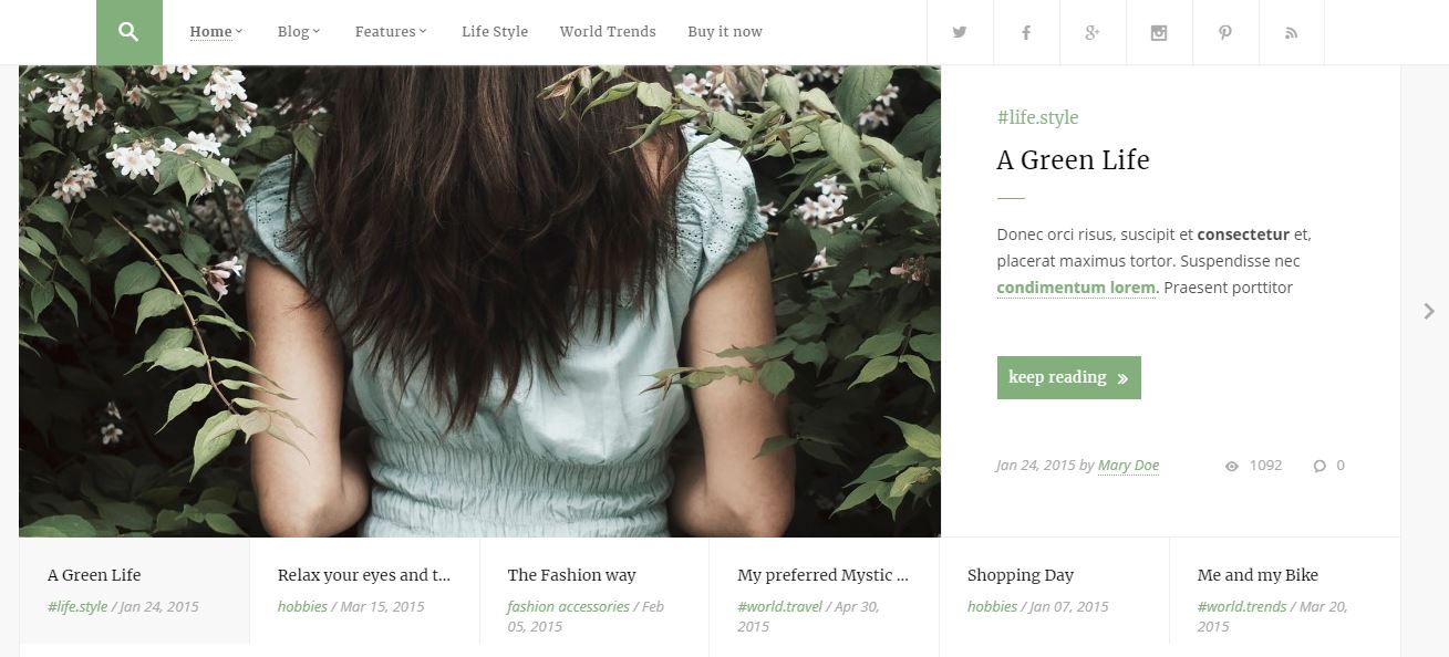 Inkas fashion blogger teme wordpress