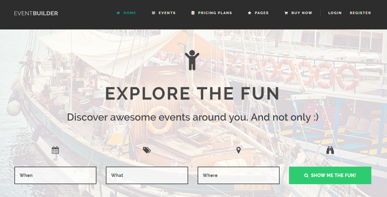 Tema do evento EventBuilder WordPress
