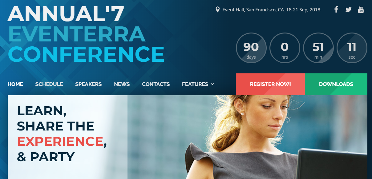 Tema WordPress Evento Eventerra