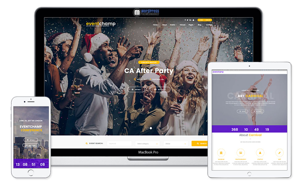 Tema WordPress da Conferência do Campeão do Evento