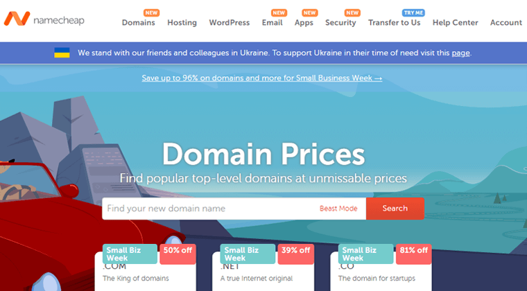 مزود خدمة مجال Namecheap