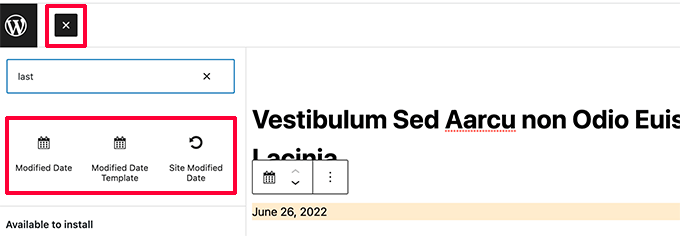 Aggiungi le ultime informazioni modificate usando i blocchi Add last modified information using blocks