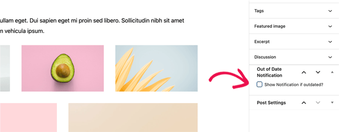 Nascondi la notifica del vecchio post Hide old post notification