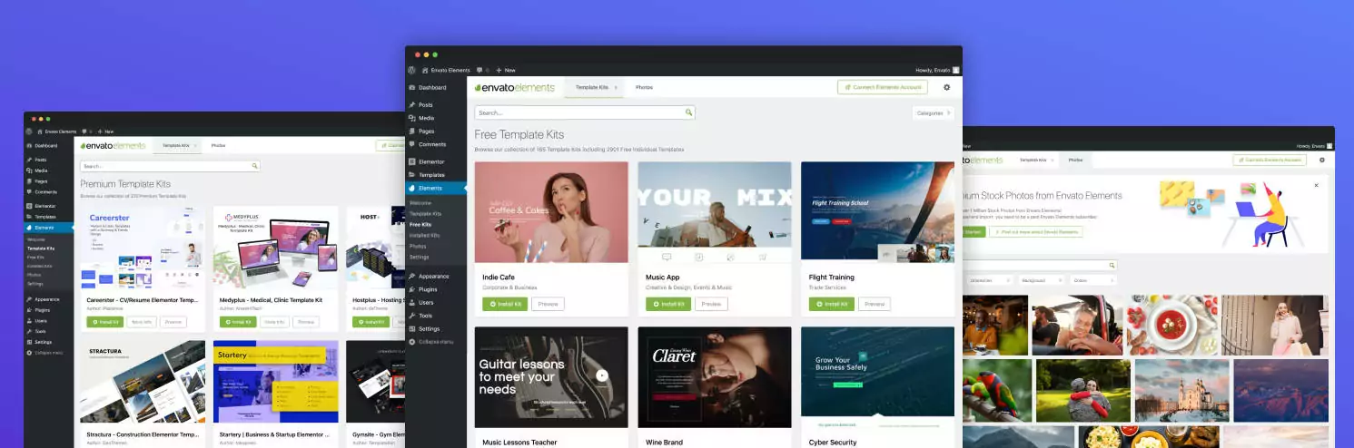 البرنامج المساعد Envato Elements لـ Elementor