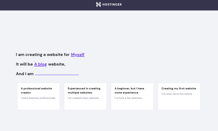 Hostinger แนะนำการตั้งค่าขั้นตอนที่ 3 สำหรับวิธีการสร้างเว็บไซต์ WordPress