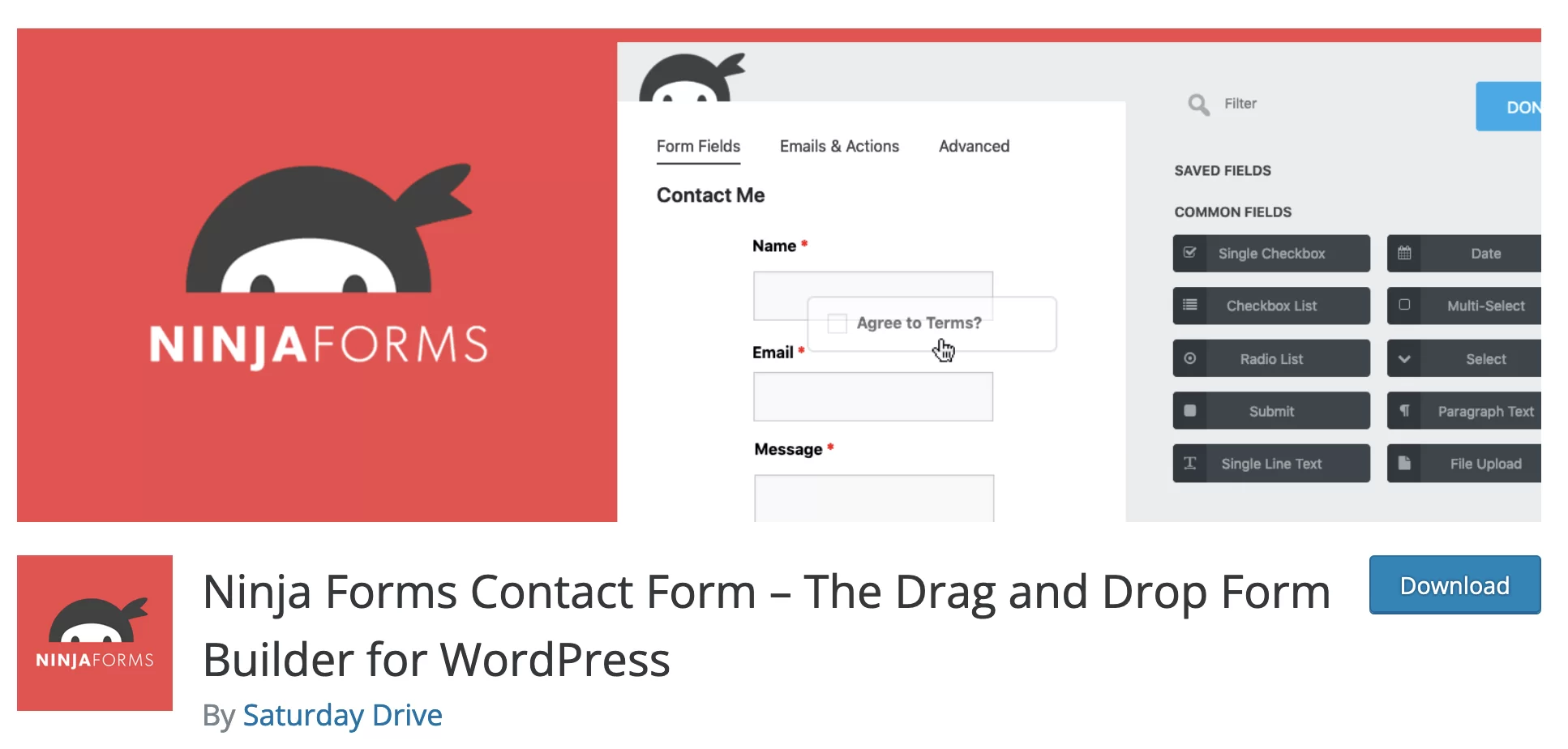 Ninja Forms est un plugin de formulaire sur WordPress.