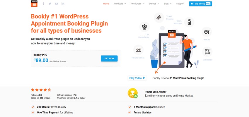 plugin per wopdpress di bookly