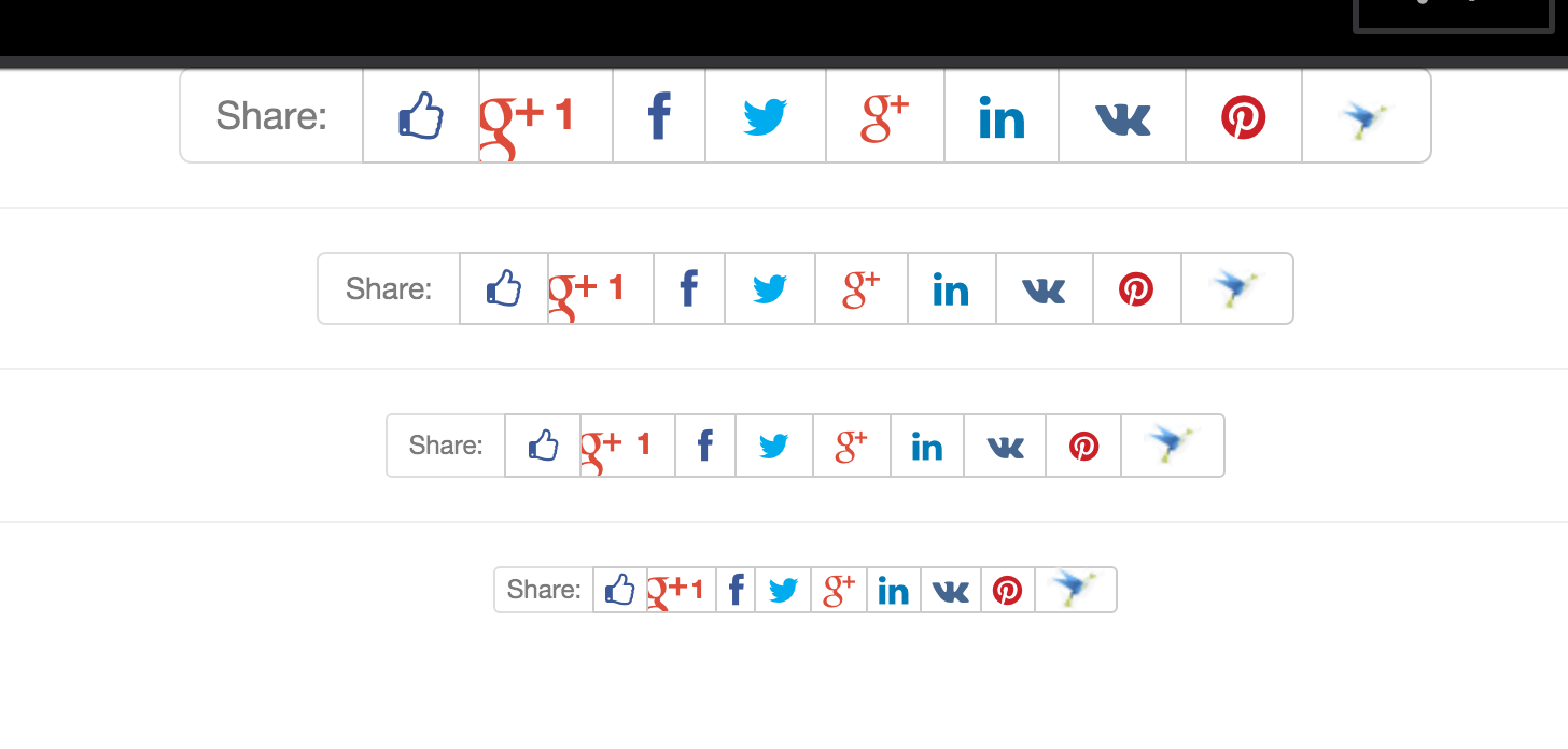 Boutons sociaux utilisant uniquement HTML