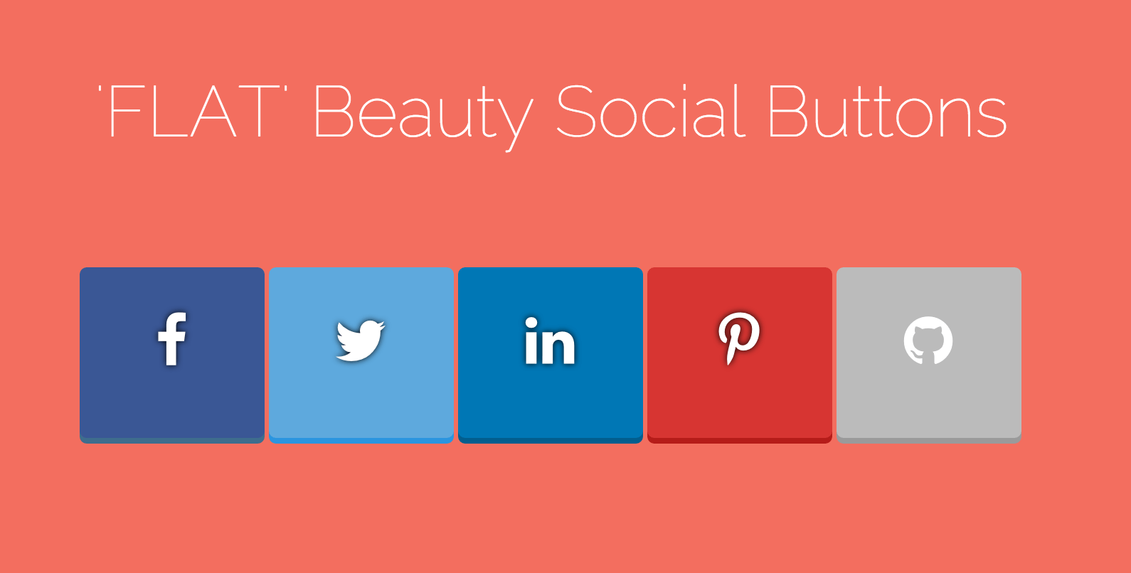 FLAT Beauty Social Button avec transition css3