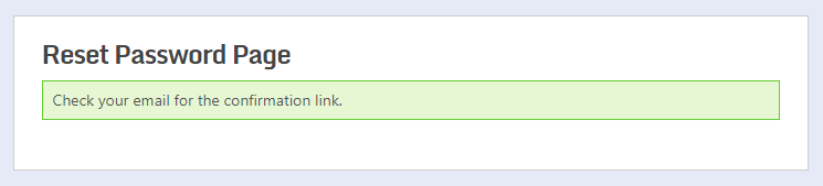 パスワードリセットリンクのリクエスト