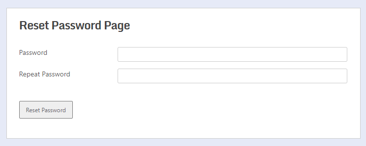 あなたのパスワードをリセット