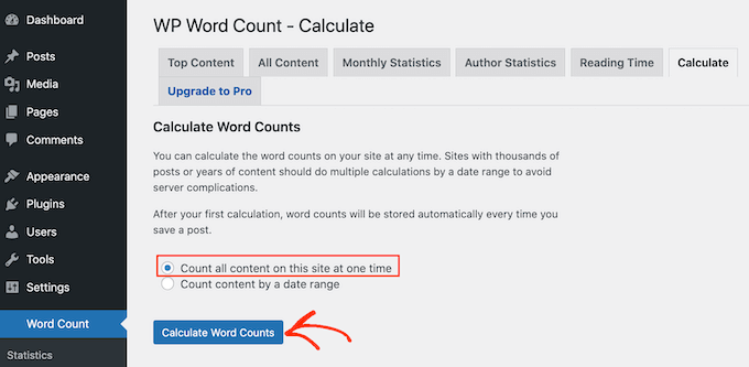 Abrufen von Wortzählstatistiken in WordPress Getting word count stats in WordPress