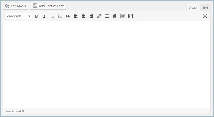 Editor classico di WordPress