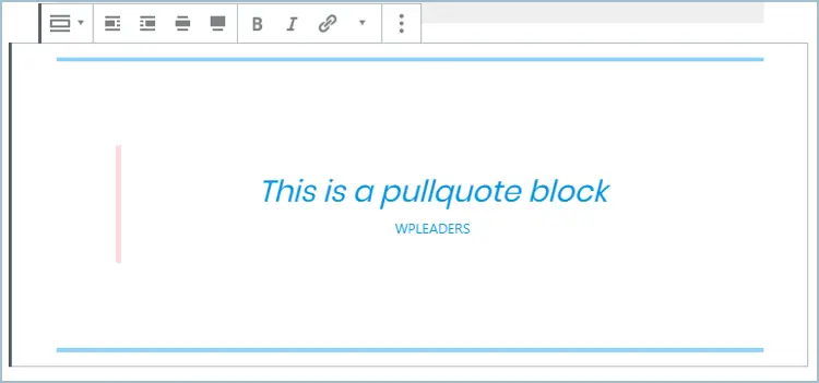 Blocco Pullquote Gutenberg