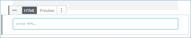 Blocco HTML personalizzato
