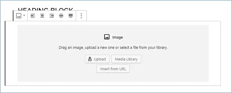 Blocco immagine Gutenberg