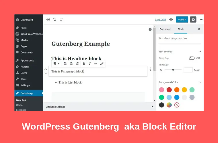 WordPress Gutenberg alias Block Editor