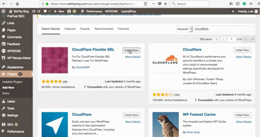 SSL fleksibel CloudFlare