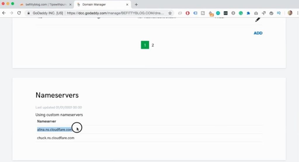 Server nama Cloudflare