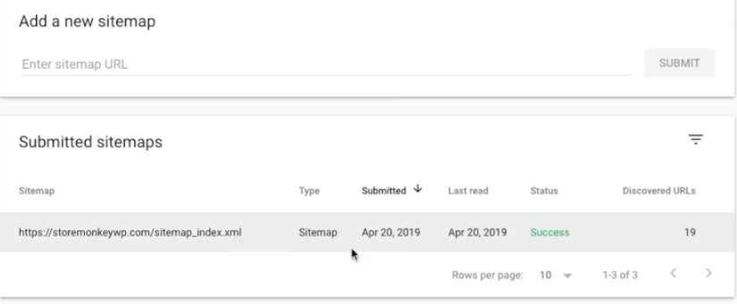 サイトマップをGoogle検索コンソールに送信する、ステップ5
