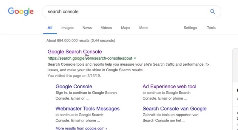 サイトマップをGoogle検索コンソールに送信するステップ1