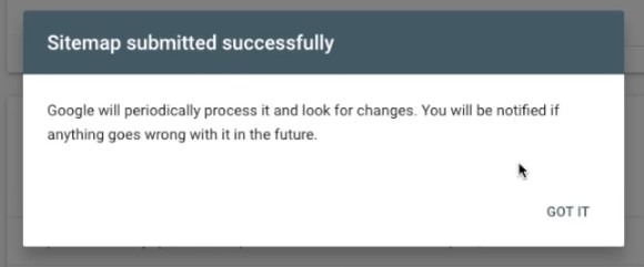サイトマップをGoogle検索コンソールに送信する、ステップ4