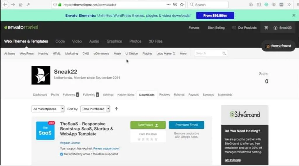 Laden Sie Themeforest für WordPress herunter - Schritt 2