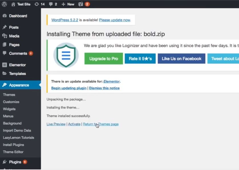 ThemeForest-Design auf WordPress installieren – Schritt 5