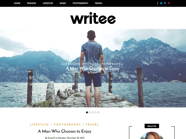 escribe el tema del blog