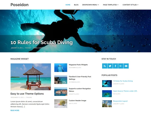Poseidón tema wordpress