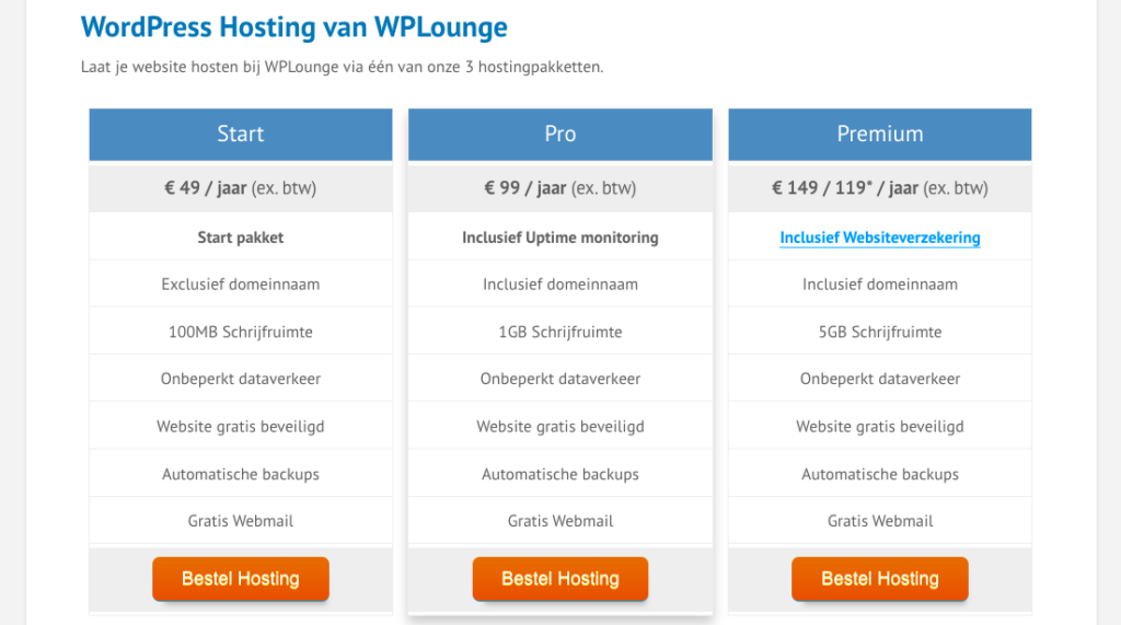 Tabel harga lounge WP