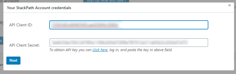 wordpress cdn api creds
