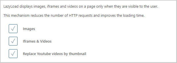 lazy load settings